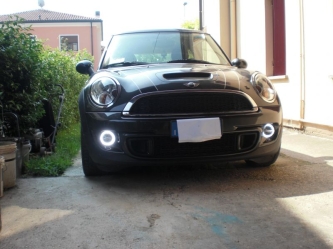 montati i fari a LED sulla mia mini :D