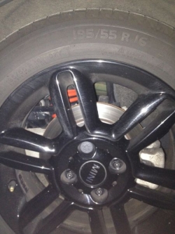 black tyres and red spax damper