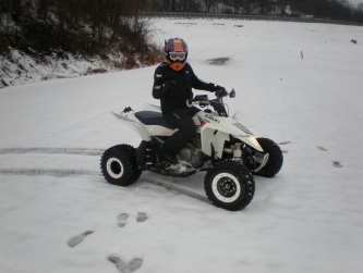 quad on snow