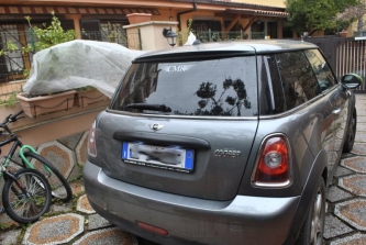 Vetri scuri e logo club mini roma